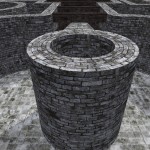 Dungeon Halls, Walls & Doors Round Wall Piece