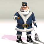 Train Conductor Santa