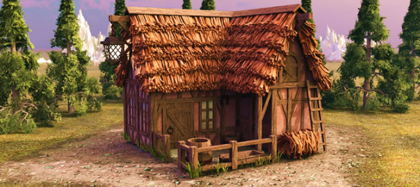 Builder's Medieval Inn & Stable 3D Model