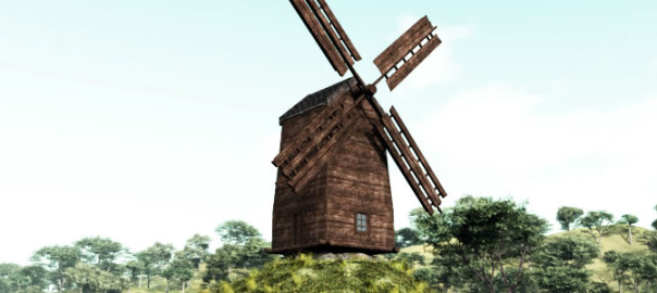Medieval Ukraine 3D Windmill