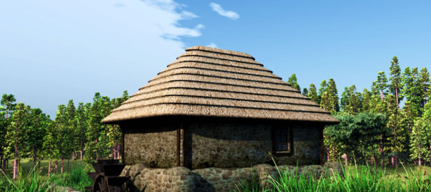3D Medieval Ukraine Watermill