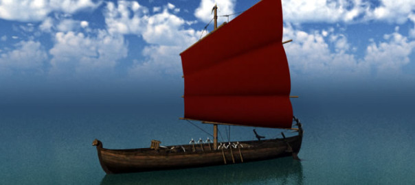Orc Small Sail Ship 3D