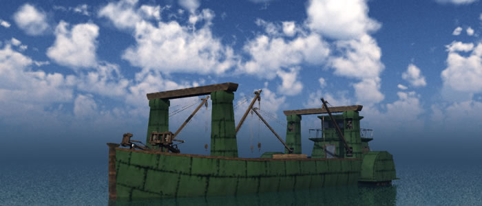 3D Dwarven Merchant Ship