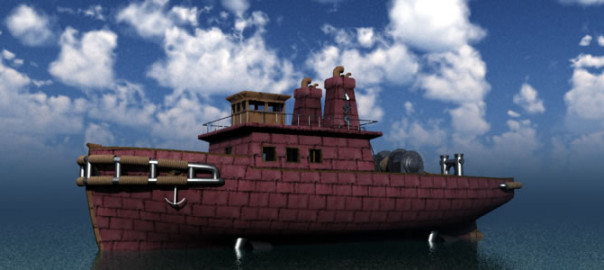 3D Dwarven Tugboat R2