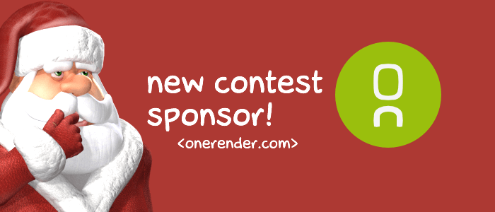 OneRender Sponsors Toon Santa 15 Contest