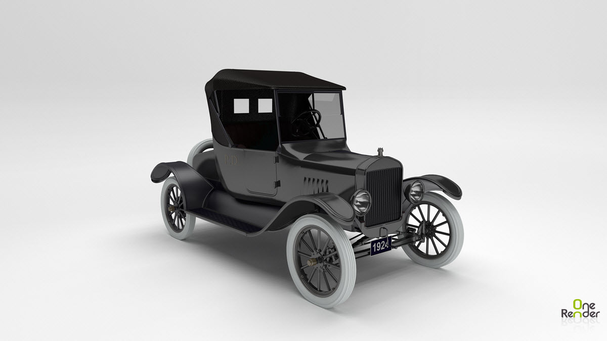 1924 Model T Runabout Rendered on OneRender