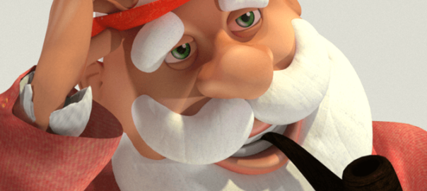Fedoraville Santa 3D Christmas Character