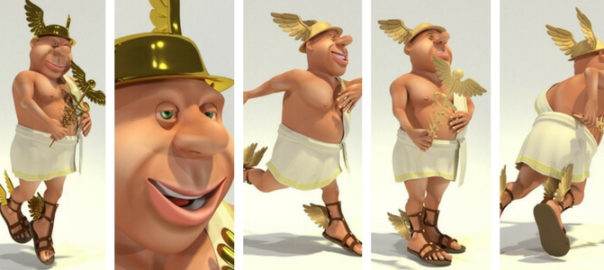 Middle Aged God Toon Hermes 3D Character for Poser & DAZ Studio Now Available